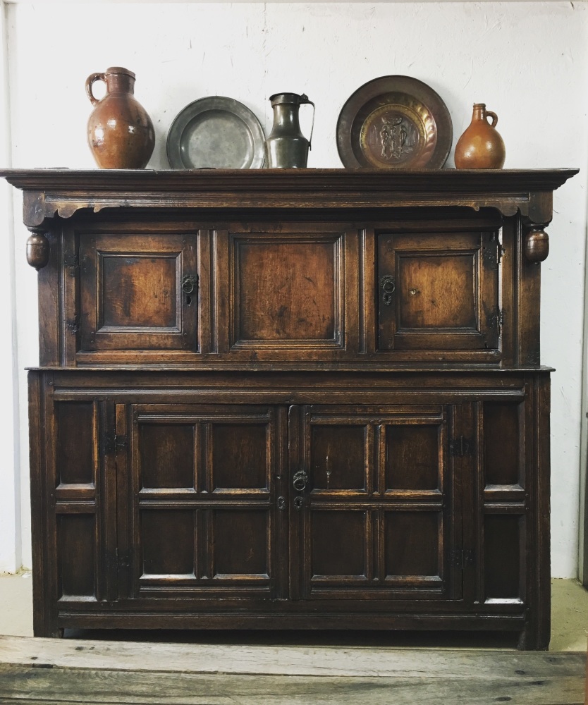 A Fine 17th Century Oak Court Cupboard With A Pedigree Provenance. SOLD
