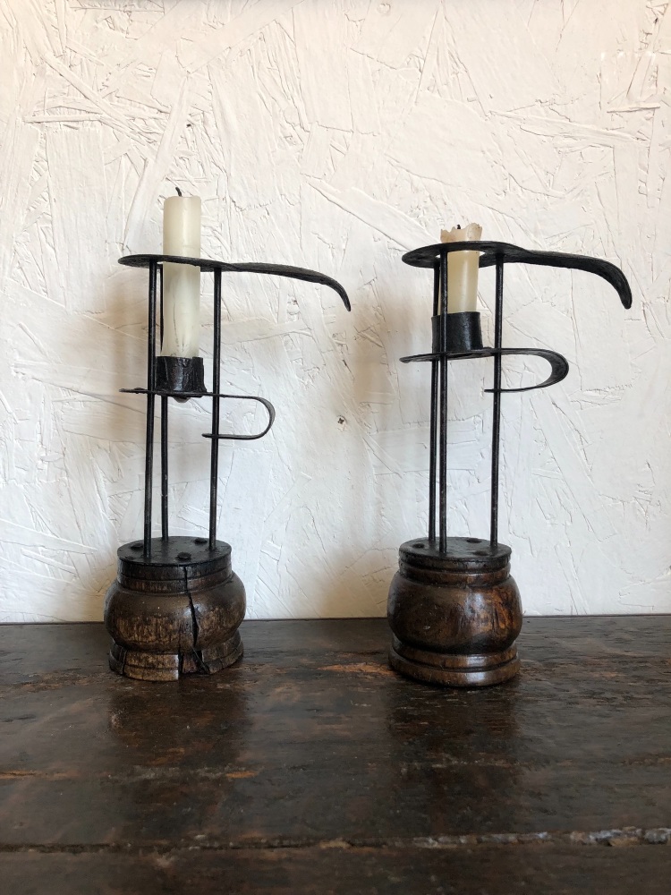 A Pair Of Late 18th Century Stable Candlesticks.SOLD