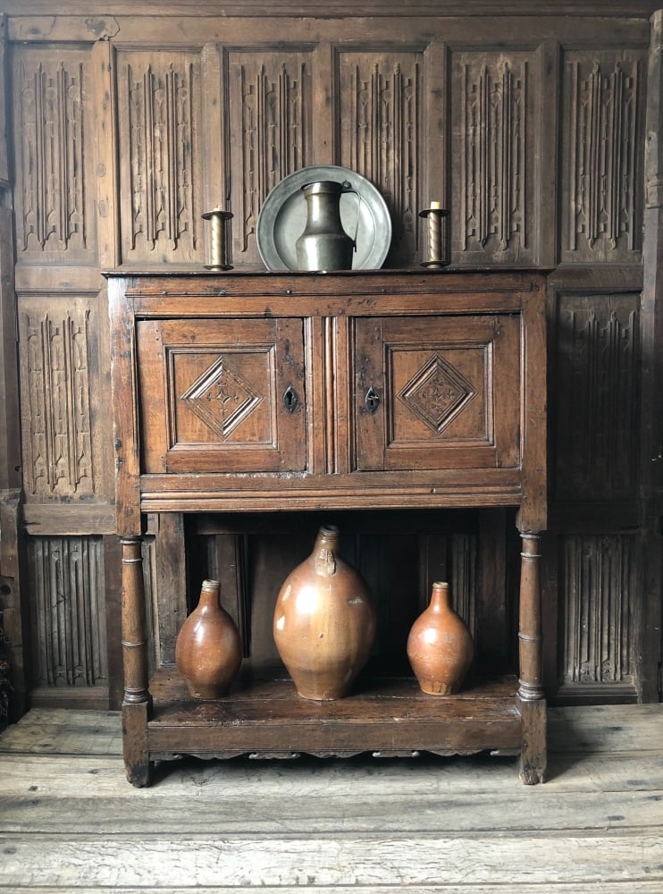 A Wonderful Early 17th Century Oak Livery Cupboard.SOLD
