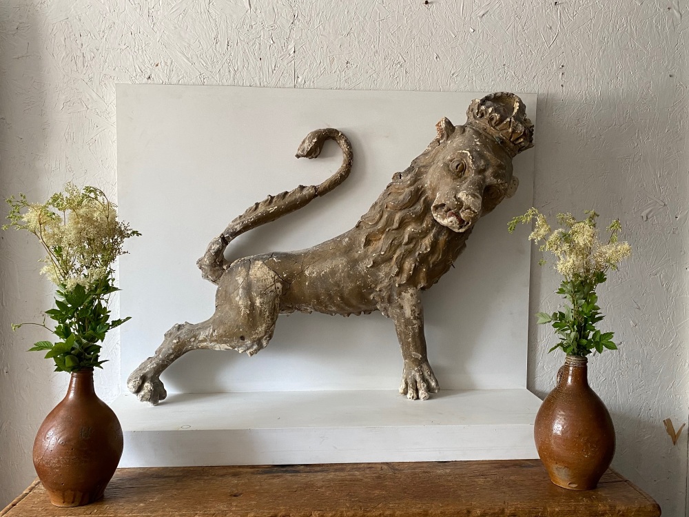A Decorative 18th century  Heraldic Lion Of Grand Proportions SOLD