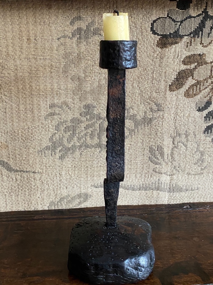 An 18th Century Iron Peerman On  A Fruitwood Base SOLD