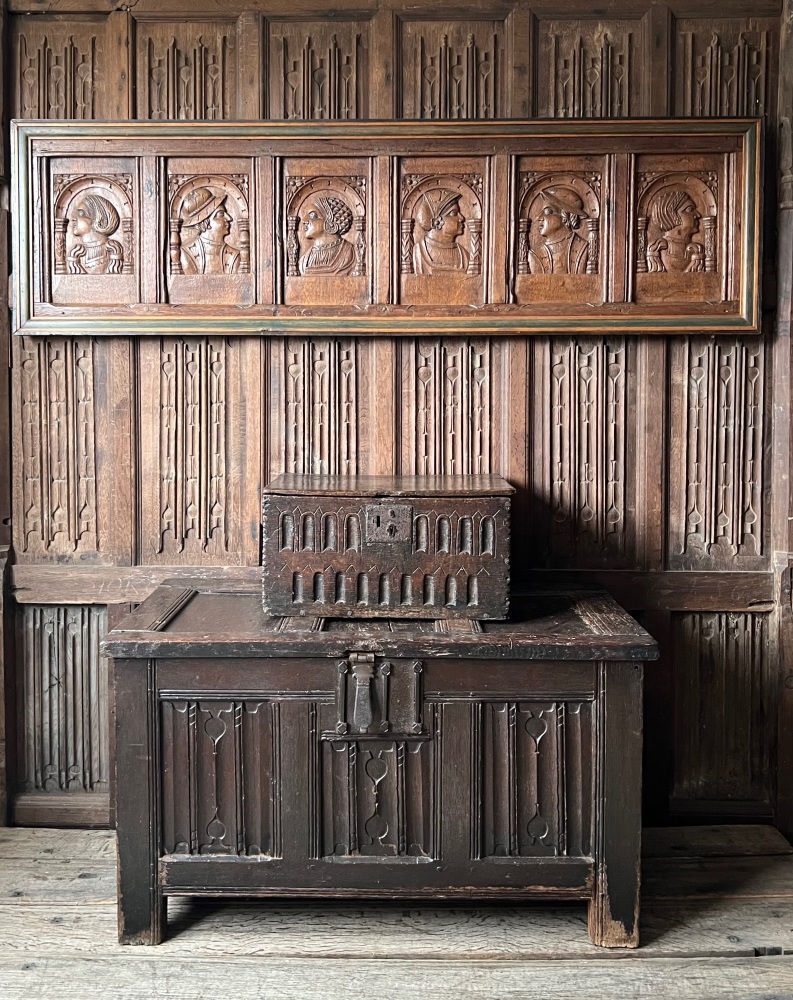 An Impressive Set Of Six Tudor Carved Oak Portrait Panels .SORRY SOLD
