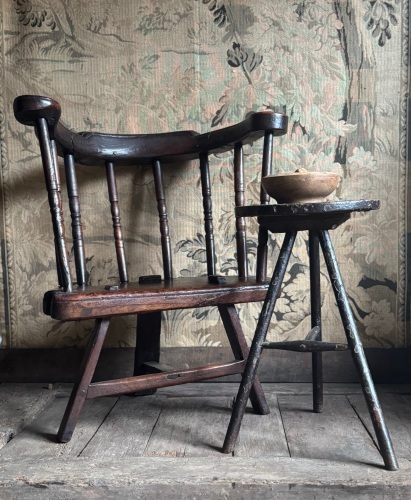 A Rare Early 18th Century Welsh Carmarthan Stick Chair
