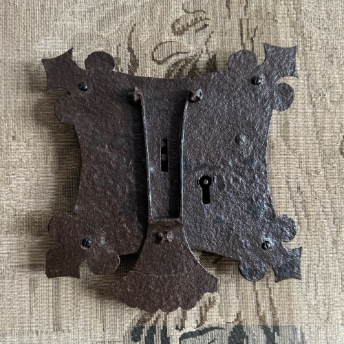 A Large 16th Century Iron Lock Plate.