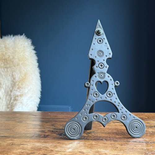 19th Century Welsh Slate Folk Art Love Token In The Form Of An Easel.