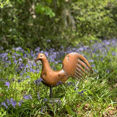 A 19th Century Copper Weather Vane In The Form Of A Cockerel.