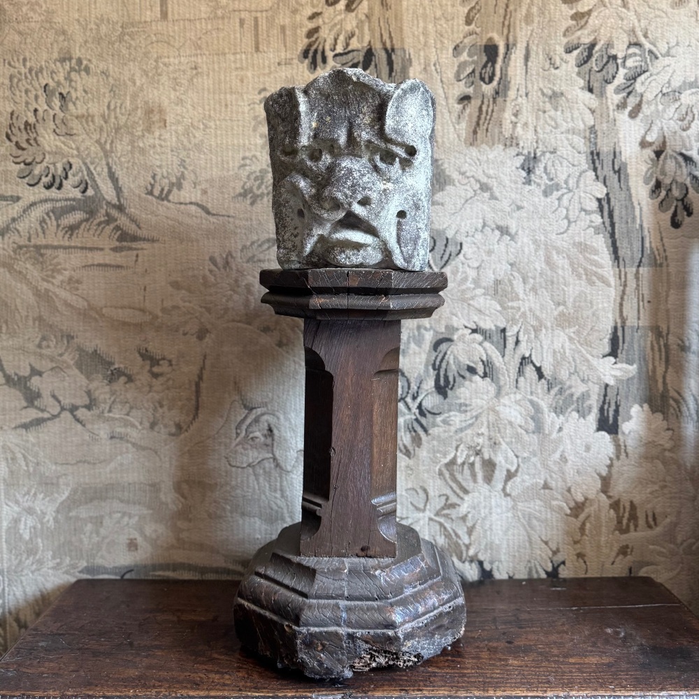 A 16th Century Carved Stone Corbel Of A Hound.SOLD