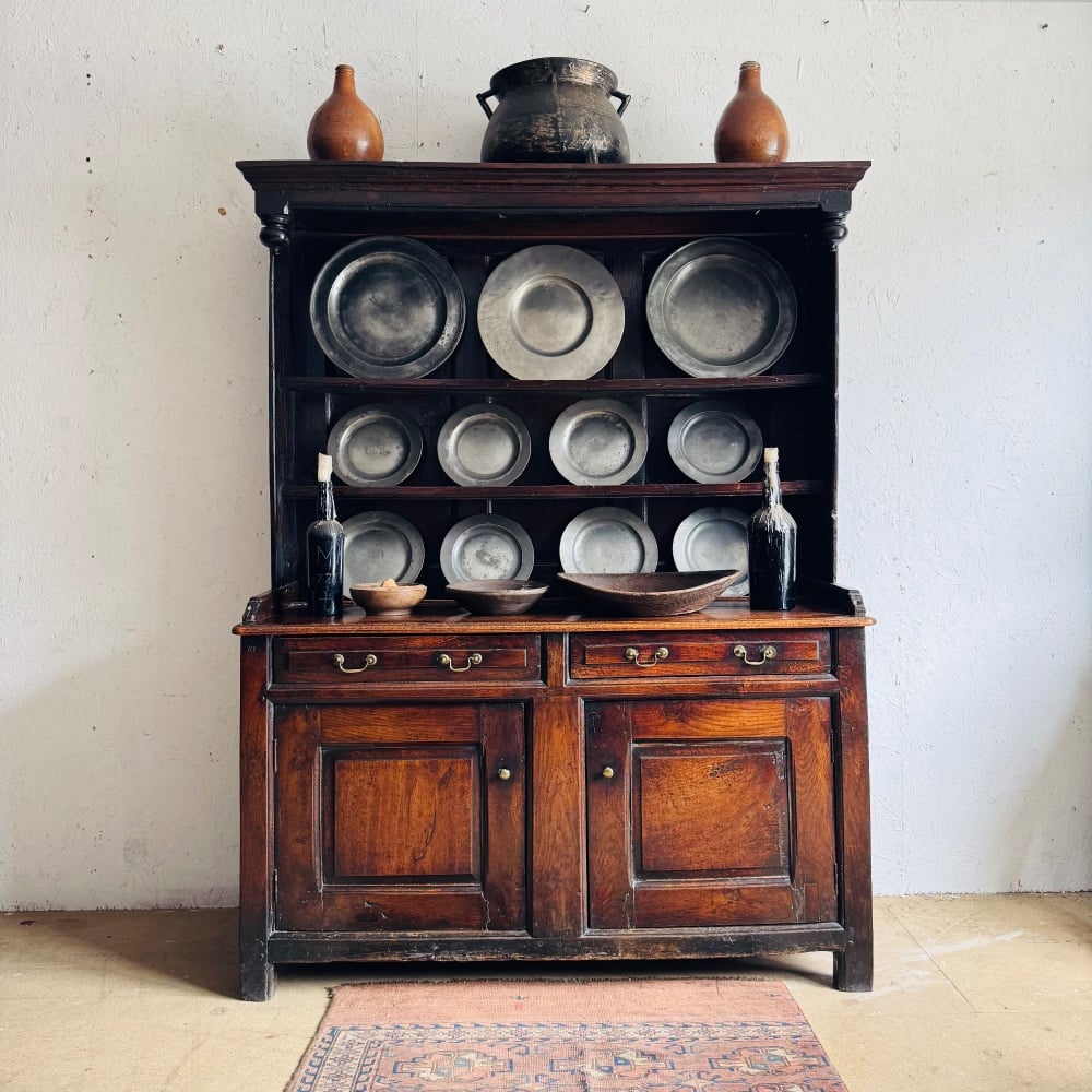 An 18th Century Welsh Oak Dresser Of Small Proportions With an Outstanding Colour.