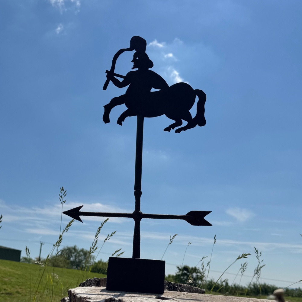 A 19th Century Folk Art Weathervane Depicting  A Centaur.