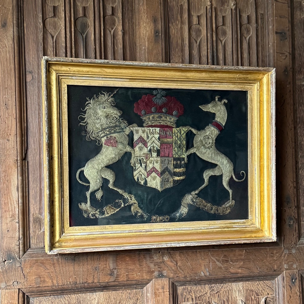 A William IV Embroidered Coat of Arms of Baron De Saumarez.SOLD&eth;&acute;