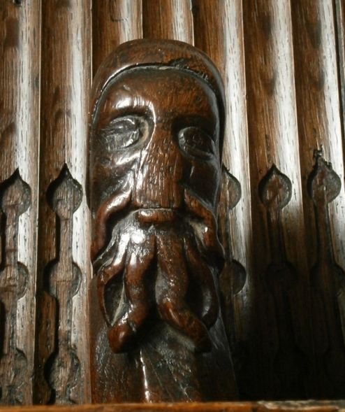 15th century choir stall end 3