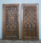 A Fine Pair Of 16th Century Gothic Oak Tracery Panels