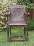A 17th century Oak Wainscot Joined chair