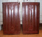 A pair of 16th century carved oak linenfold panels