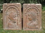 A Pair Of 16th Century Carved Oak Romayne Profile Panels