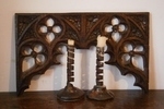 An English Gothic Tracery Carved Oak Rood Screen Panel
