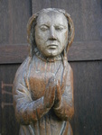 16th Century Carved Oak Figure Of Mary Magdalene with trace of polychrome