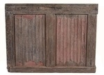 A pair of 16th century English carved oak linenfold panels with original paint