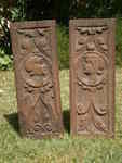 A Pair Of 16th Century Carved Oak Romayne Portrait Panels