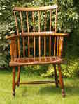 A wonderful 18th century ash and elm country stick back chair