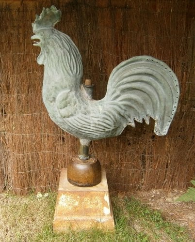 19th Century Copper Weather-Cock With Faded Verdigris Surface