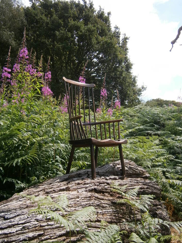 An 18th Century Ash And Elm Primitive Comb Back Chair With A Fantastic Seat
