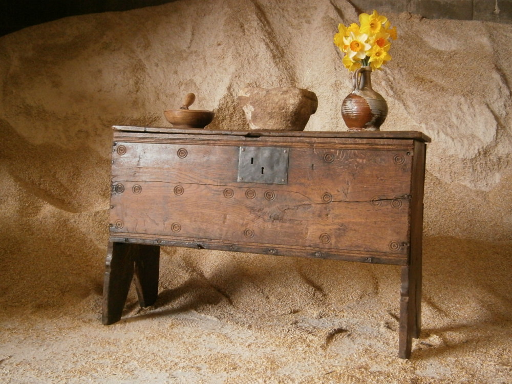 An Early 17th Century Welsh Oak Boarded Chest With A Wonderful Dry Surface SOLD