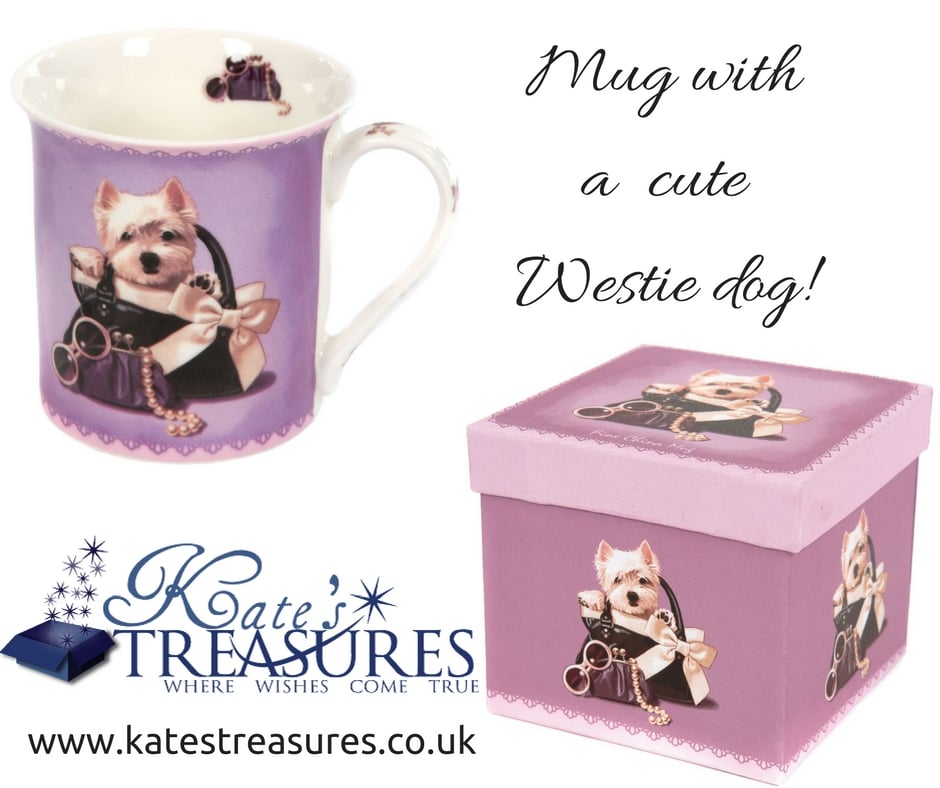 Mug with Westie dog in a handbag