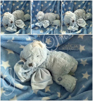 Blue Hug-a-Boo Musical Bear for baby boy by Suki Gifts