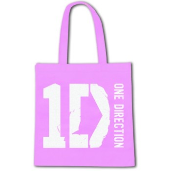 1D eco shopper bag in pink and blue