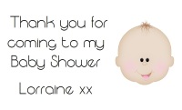 Cute Baby Face for Shower labels