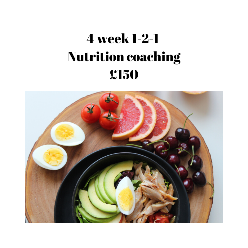 one - to - one nutrition coaching 4 week plan