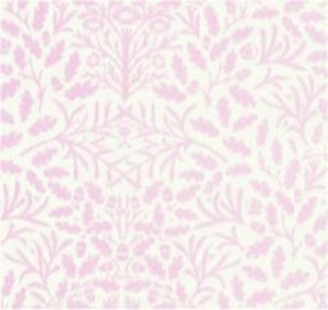 Wallpaper Acorns, Pink on White background