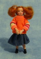 Child - Girl - Modern Girl in Orange Sweater