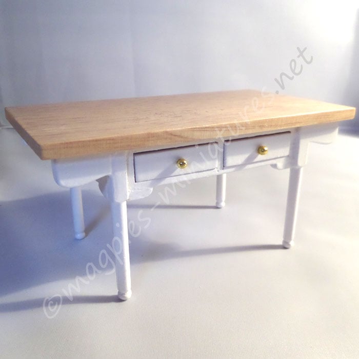 White and Pine Kitchen Dining table