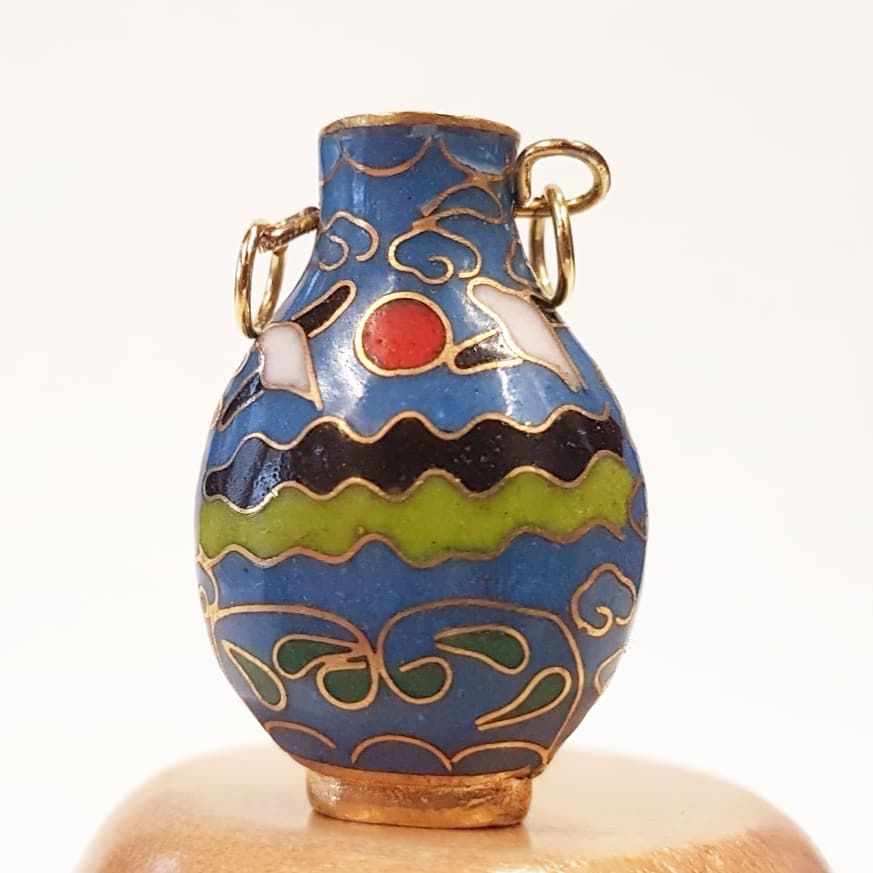Cloisonne Vase- Pale Blue #2