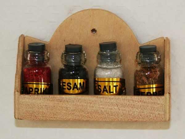 Spice Rack in Barewood - comes with spices