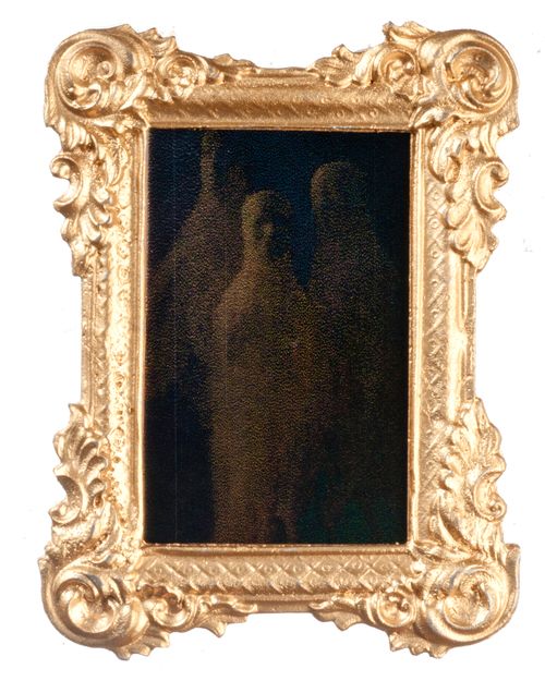Spooky Ghost Mirror - Gold Frame 