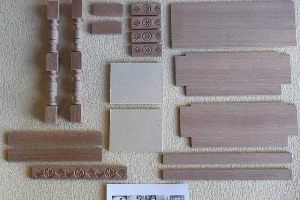 A selection of 12th scale kit parts for McQueenies Miniatures