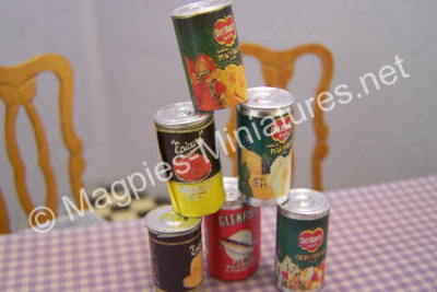 Set Of 6 Food Cans