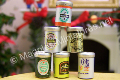 Beer Cans, set of 6