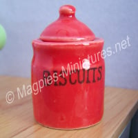 Biscuit Jar, Red