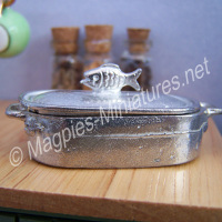 White Metal Fish Kettle
