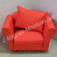 Modern Red Armchair