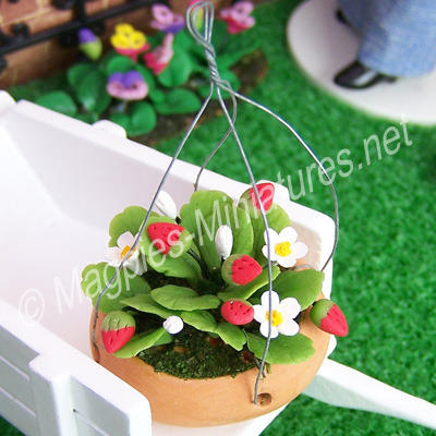 Strawberries In Hanging Basket