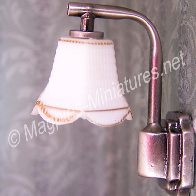 Modern Wall Lamp with Down Tulip Shade - Silver