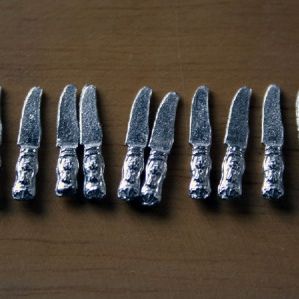 10 Table Knives  - 1:24 24th Scale