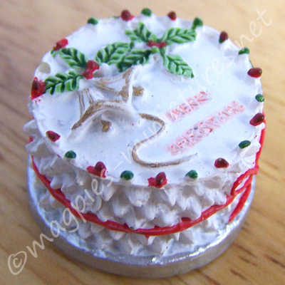 Round Christmas Cake - Resin