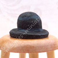 Black Bowler Hat  - 1:24 24th Scale