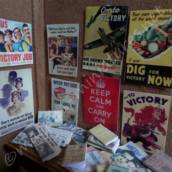 Second World War posters, books, photographs set 